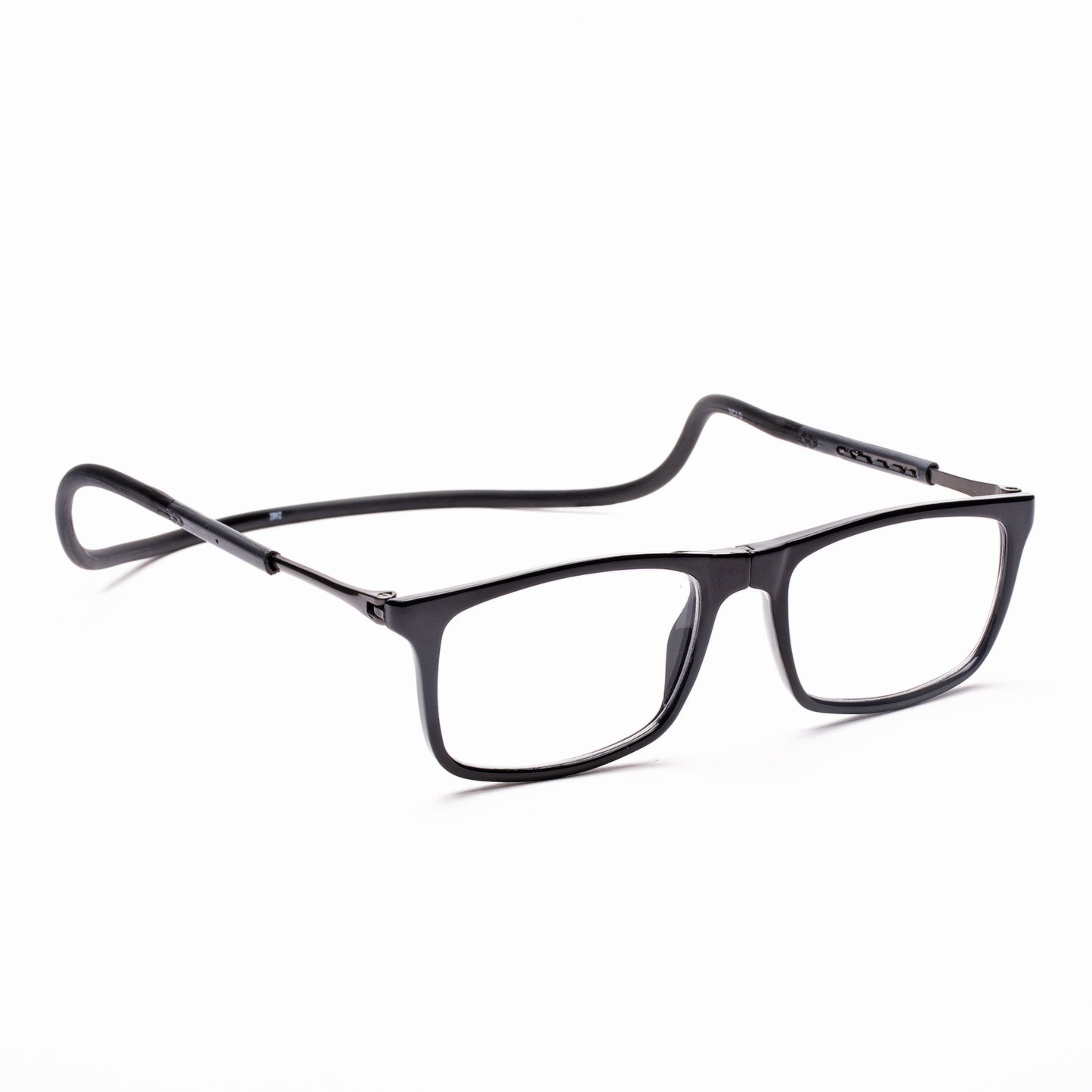Classic Square Hang In Neck Reading Glasses With Flexible Head Band.