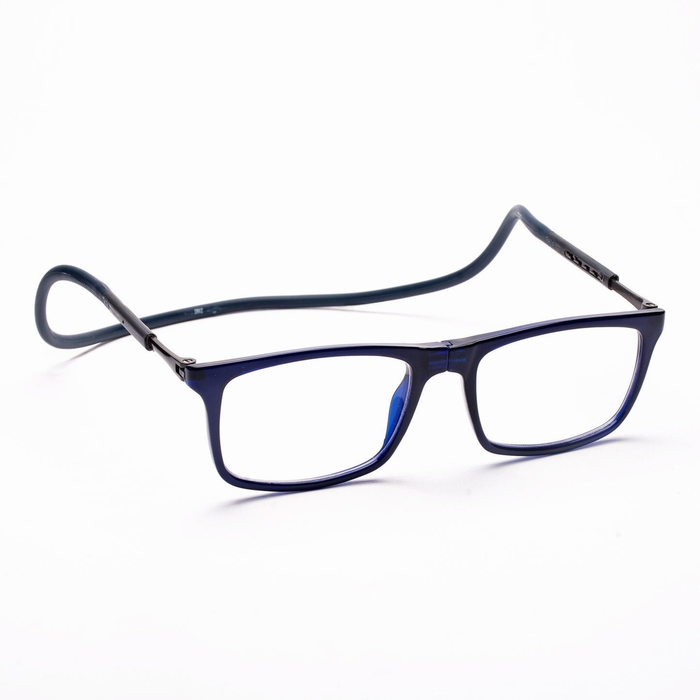 Classic Square Hang In Neck Reading Glasses With Flexible Head Band.