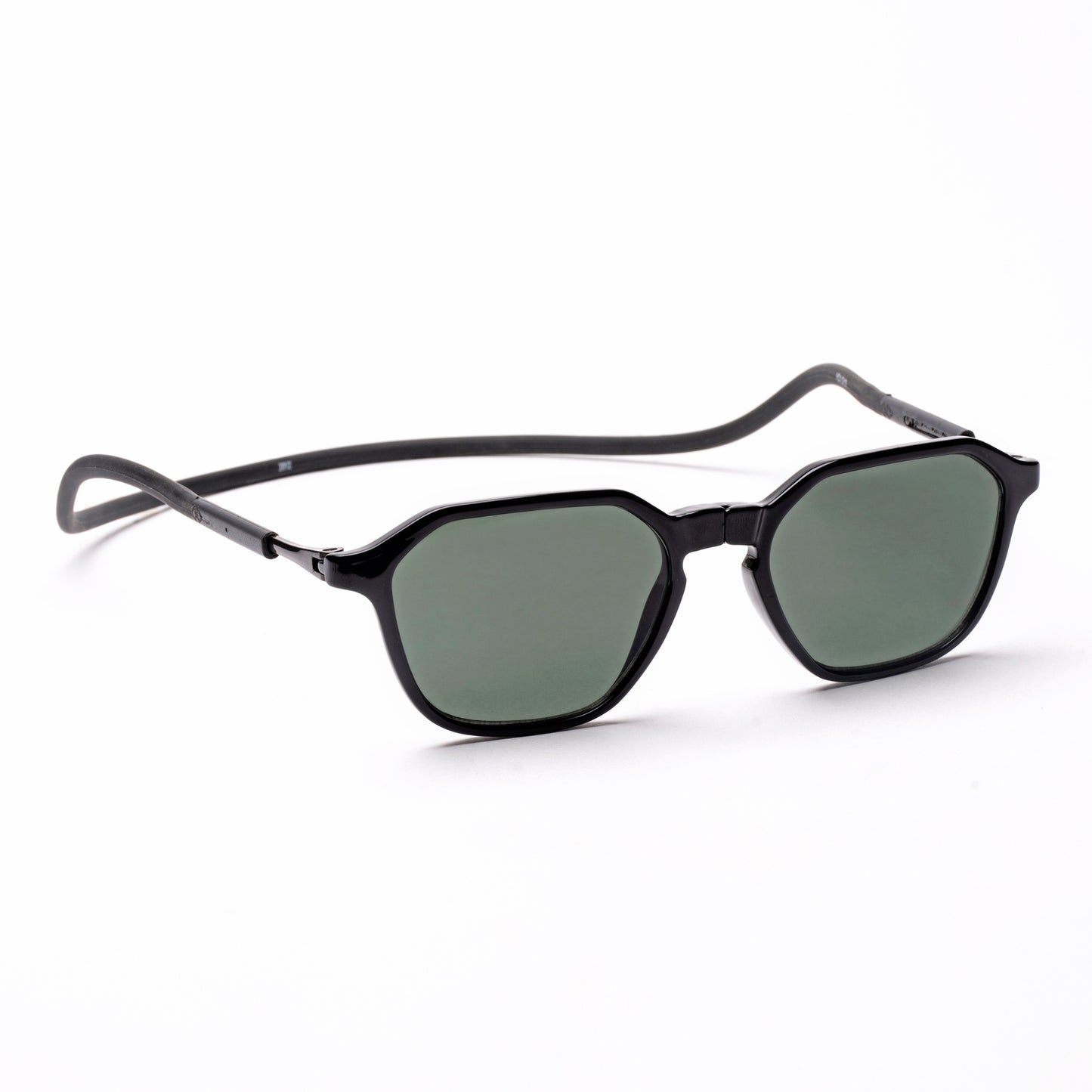 Hexagon Shape- Black Frame -Magnetic Sunglasses (HC14)