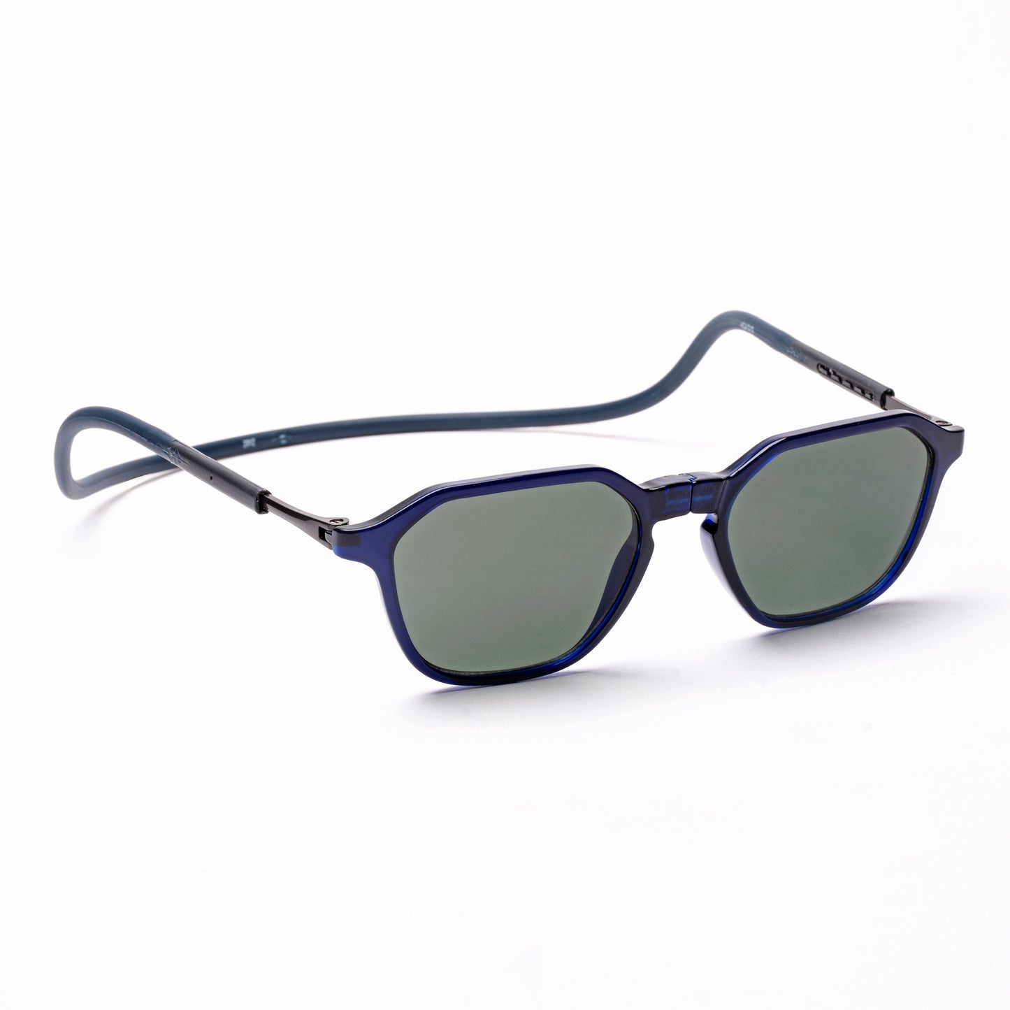 Hexagon Shape- Dark Blue Frame -Magnetic Sunglasses (HC44)