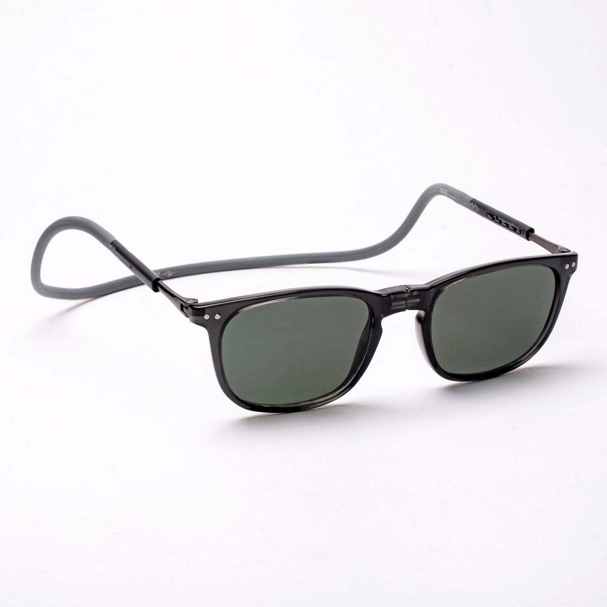 Vintage Square- Dark Grey Frame -Magnetic Sunglasses (VC51)