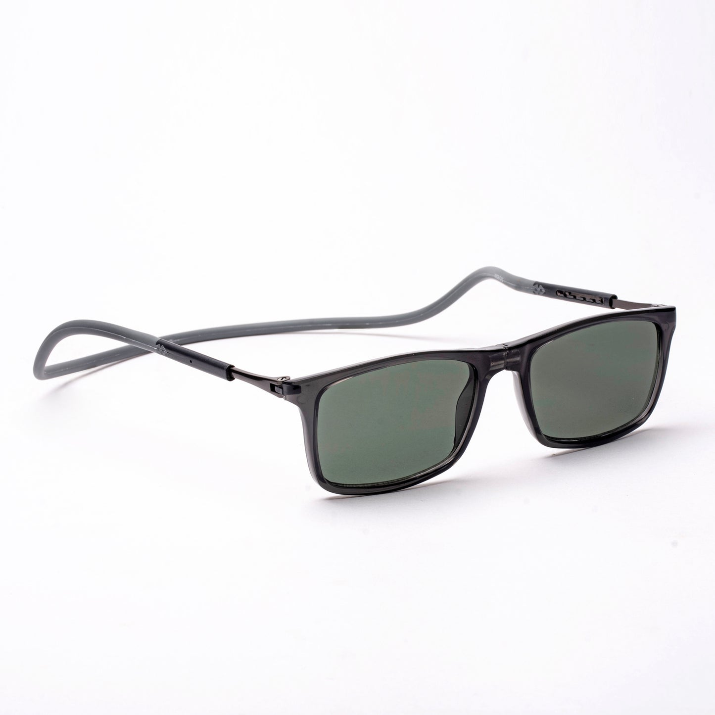 Classic Square- Dark Grey Frame -Magnetic Sunglasses