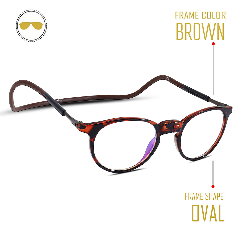 Oval Magnetic Spectacle Frame with flexible head band