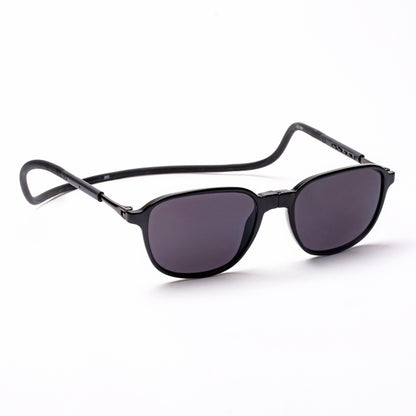 Rounded Square- Black Frame -Magnetic Sunglasses