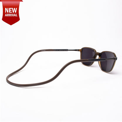 Rounded Square- Brown Frame -Magnetic Sunglasses