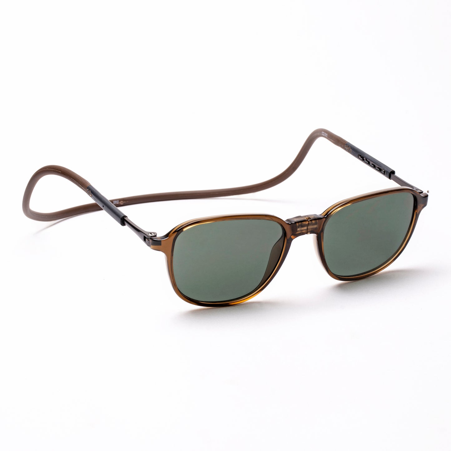 Rounded Square- Brown Frame -Magnetic Sunglasses