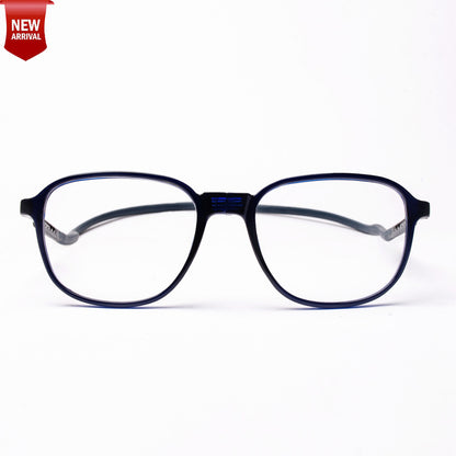 Rounded Square Hang In Neck Reading Glasses With Flexible Head Band.