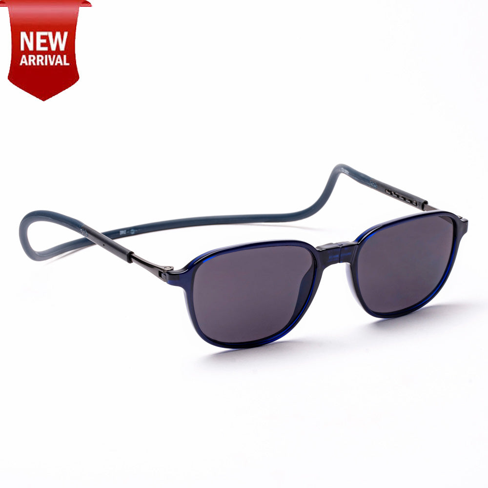 Rounded Square- Dark Blue Frame -Magnetic Sunglasses