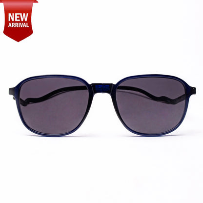 Rounded Square- Dark Blue Frame -Magnetic Sunglasses