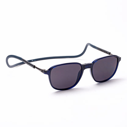 Rounded Square- Dark Blue Frame -Magnetic Sunglasses