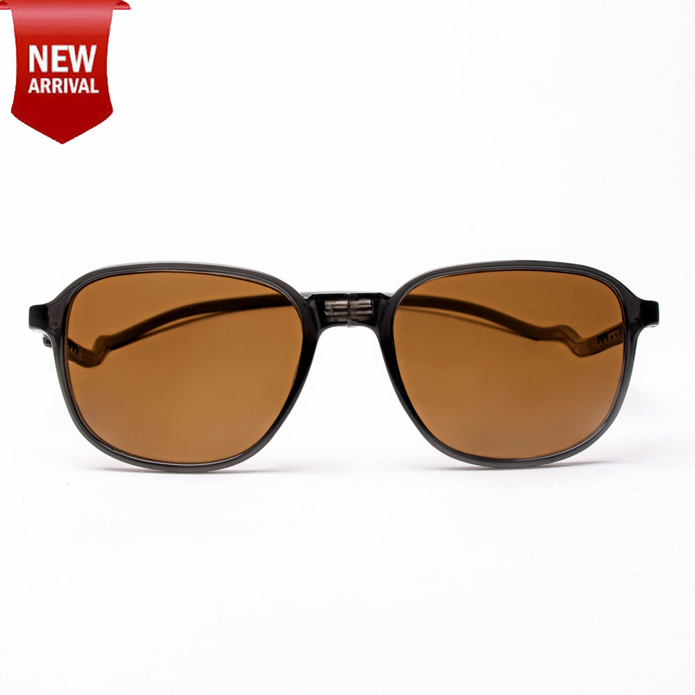 Rounded Square- Dark Grey Frame -Magnetic Sunglasses