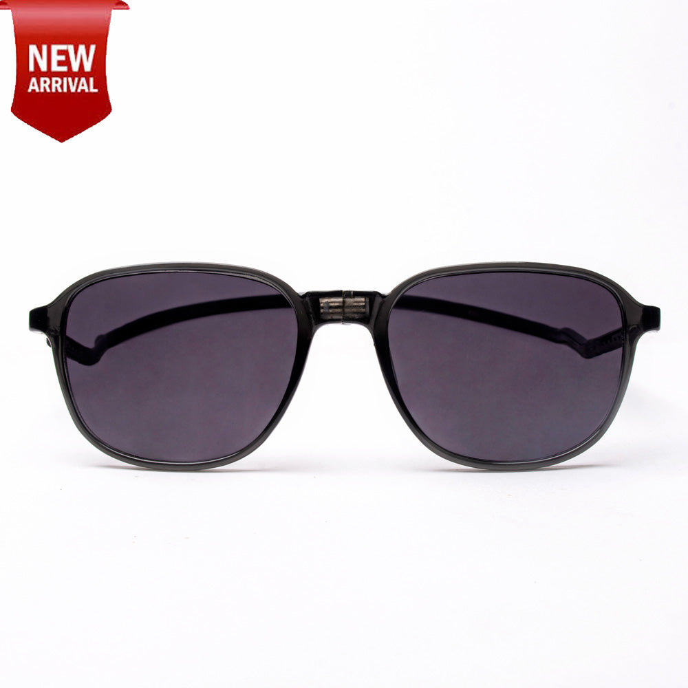Rounded Square- Dark Grey Frame -Magnetic Sunglasses