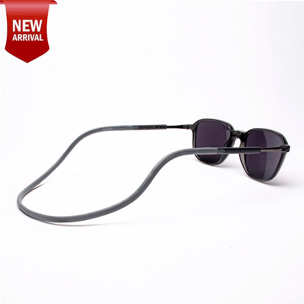 Rounded Square- Dark Grey Frame -Magnetic Sunglasses