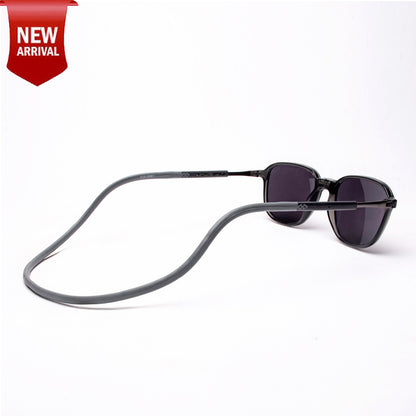 Rounded Square- Dark Grey Frame -Magnetic Sunglasses