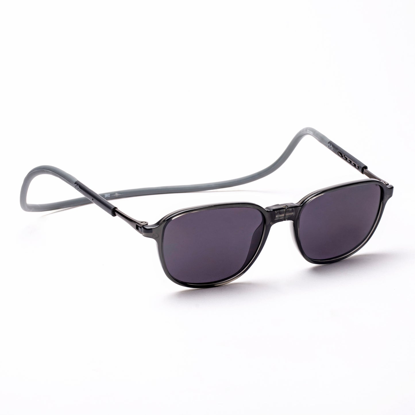 Rounded Square- Dark Grey Frame -Magnetic Sunglasses