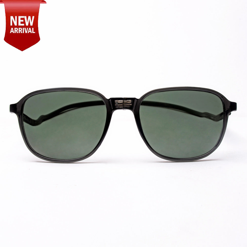 Rounded Square- Dark Grey Frame -Magnetic Sunglasses