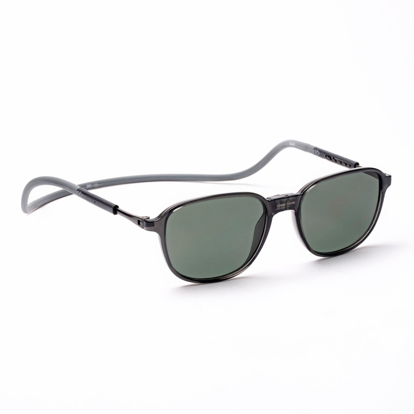 Rounded Square- Dark Grey Frame -Magnetic Sunglasses