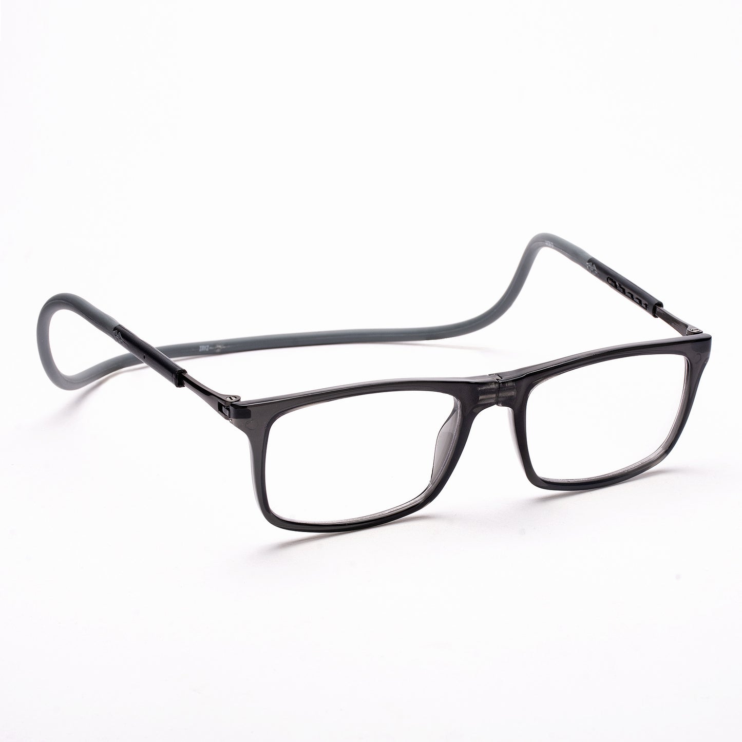 Classic Square Hang In Neck Reading Glasses With Flexible Head Band.