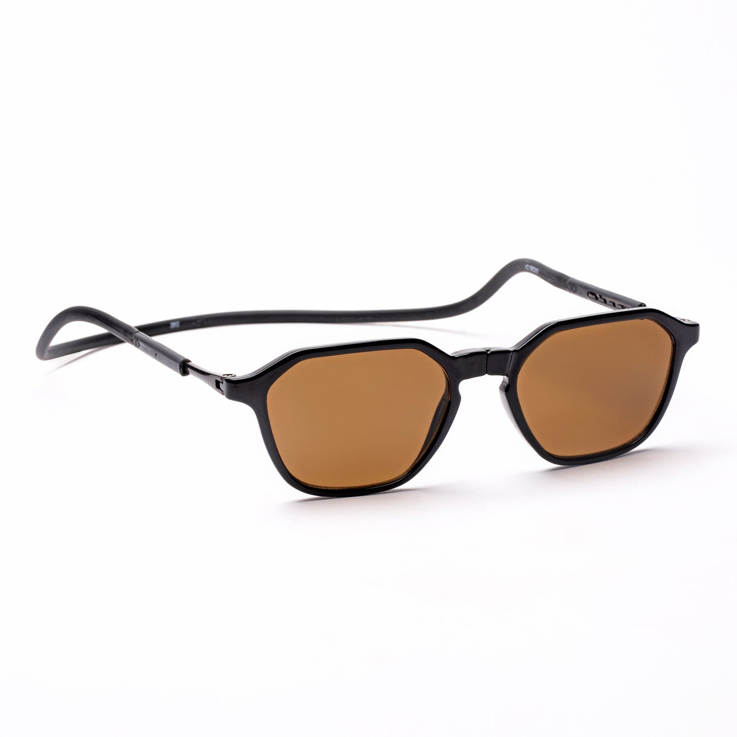 Hexagon Shape- Black Frame -Magnetic Sunglasses (HC11)