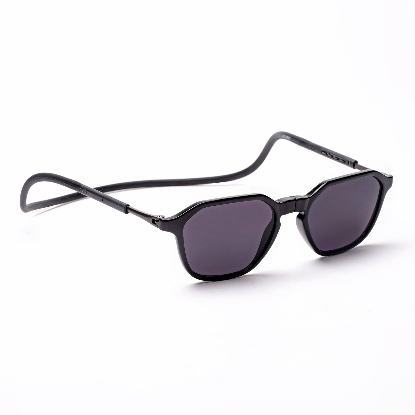 Hexagon Shape- Black Frame -Magnetic Sunglasses (HC13)