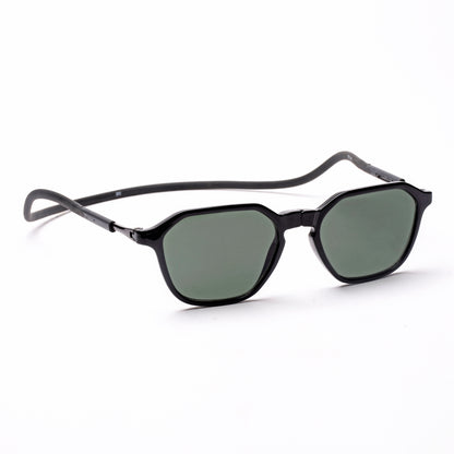 Hexagon Shape- Black Frame -Magnetic Sunglasses (HC13)