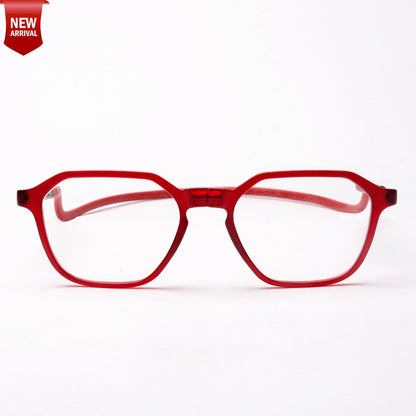 Hexagon shape Hang In Neck Reading Glasses With Flexible Head Band.