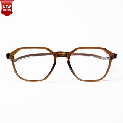 Hexagon shape Hang In Neck Reading Glasses With Flexible Head Band.