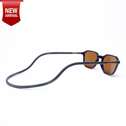 Hexagon Shape- Dark Blue Frame -Magnetic Sunglasses