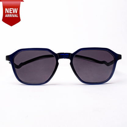 Hexagon Shape- Dark Blue Frame -Magnetic Sunglasses (HC44)