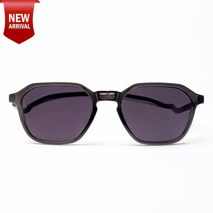Hexagon Shape- Dark Grey Frame -Magnetic Sunglasses