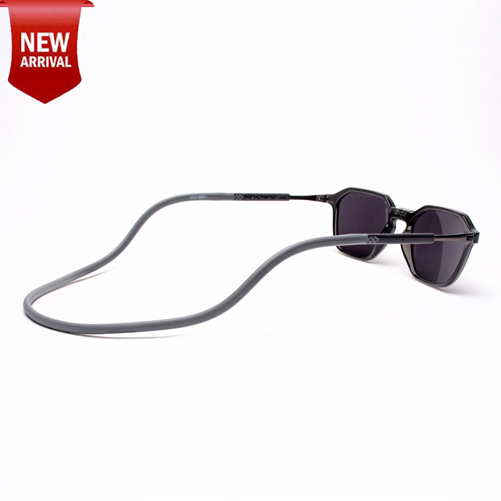Hexagon Shape- Dark Grey Frame -Magnetic Sunglasses