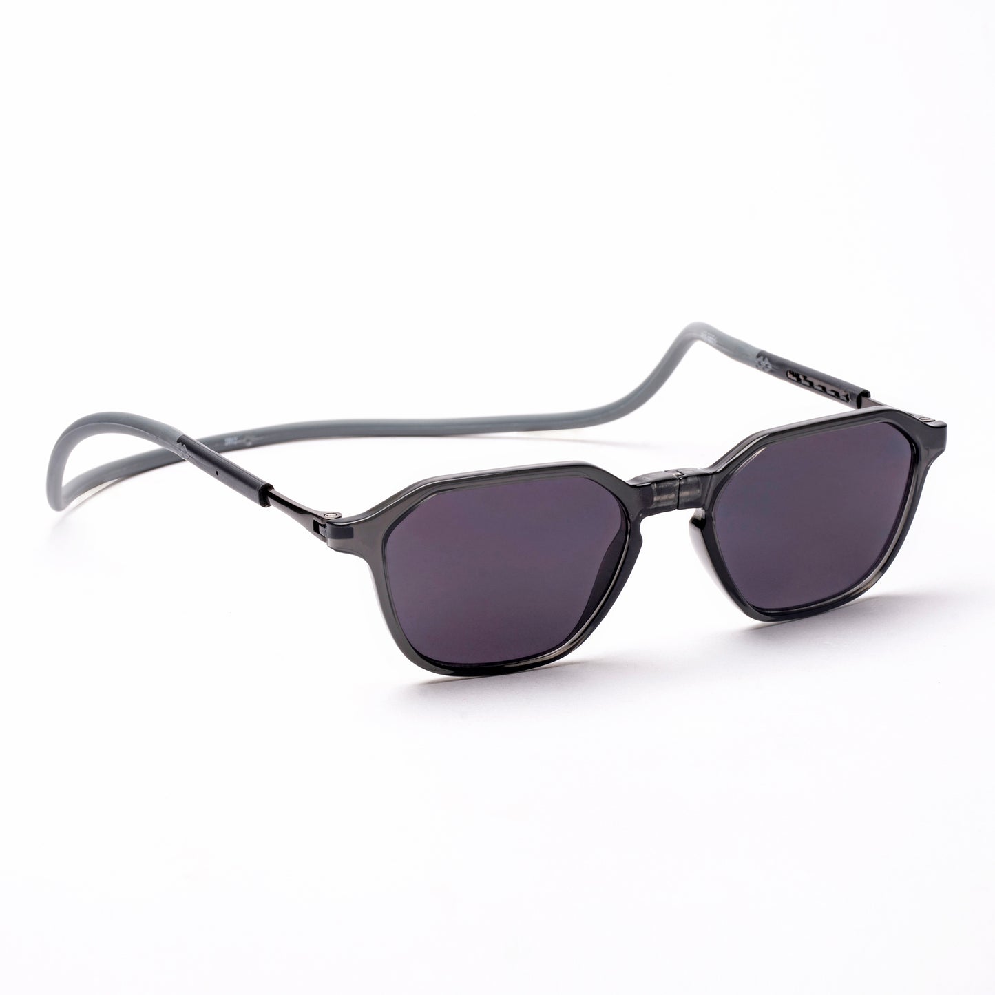 Hexagon Shape- Dark Grey Frame -Magnetic Sunglasses