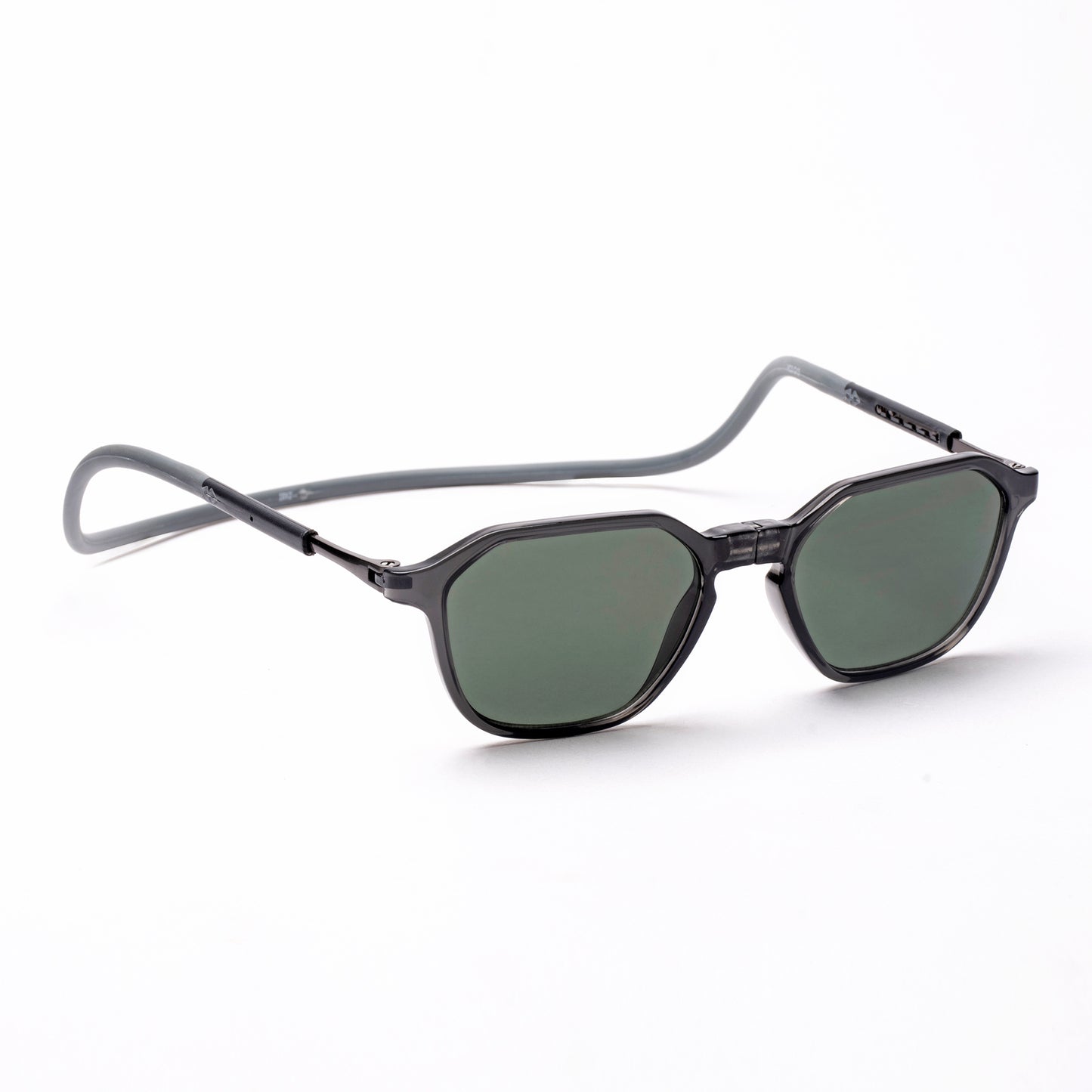 Hexagon Shape- Dark Grey Frame -Magnetic Sunglasses