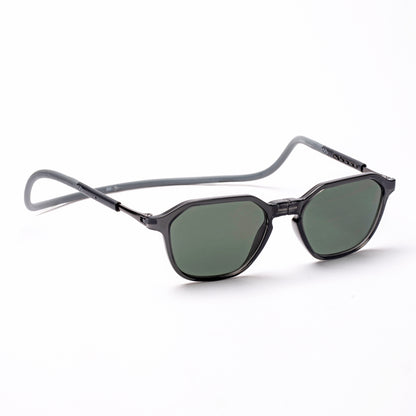 Hexagon Shape- Dark Grey Frame -Magnetic Sunglasses