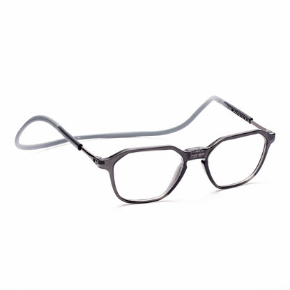 Hexagon shape Hang In Neck Reading Glasses With Flexible Head Band.