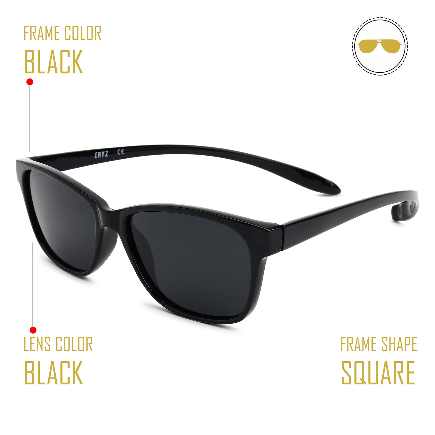 Wine Red Frame-Grey Lens- Unisex Polarized Sunglasses with long hang in neck sides-Small Size