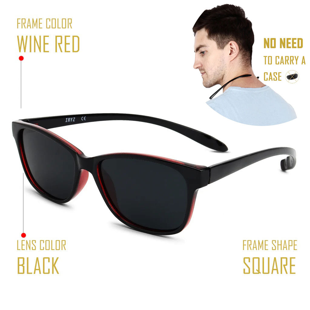 Unisex Polarised Small Size Sunglasses with long hang in neck sides