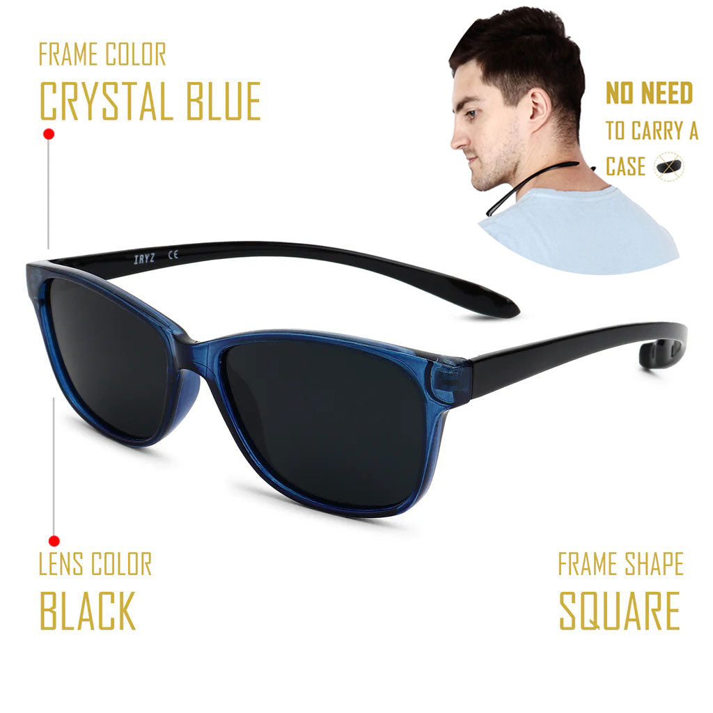 Unisex Polarised Small Size Sunglasses with long hang in neck sides