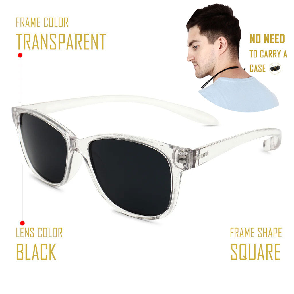 Unisex Polarised Small Size Sunglasses with long hang in neck sides