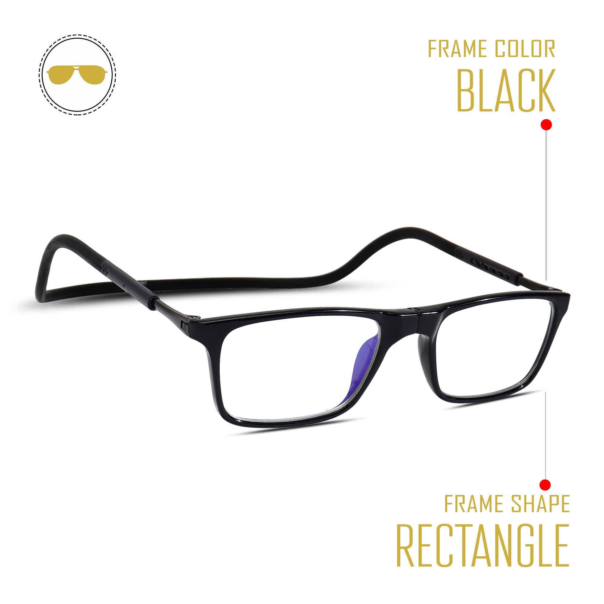 Hang In Neck Reading Glasses With Flexible Head Band. Summer Sale! Upto ₹1300 Off