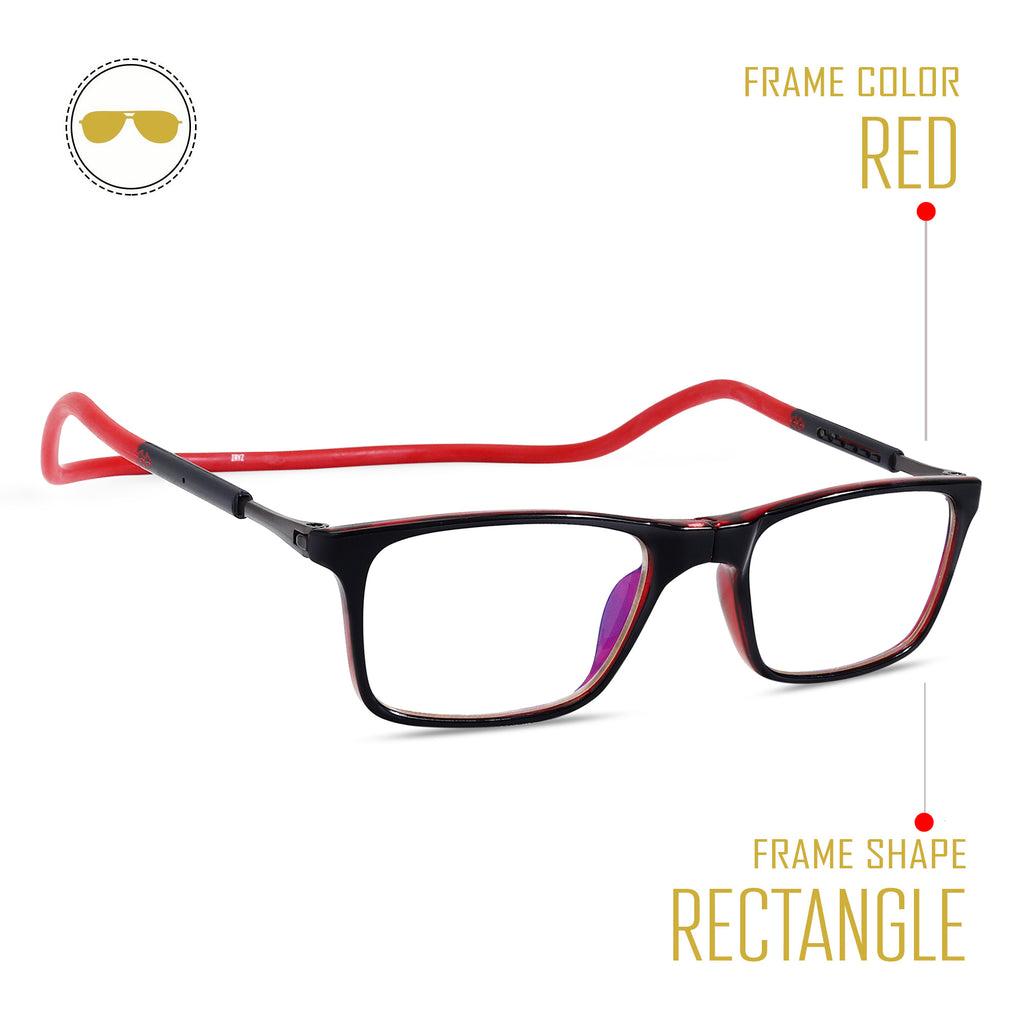 Hang In Neck Reading Glasses With Flexible Head Band.