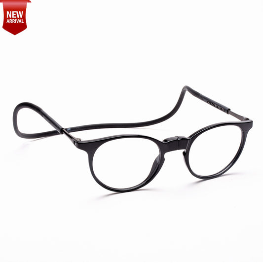 Oval Hang In Neck Reading Glasses With Flexible Head Band.