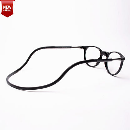 Oval Hang In Neck Reading Glasses With Flexible Head Band.