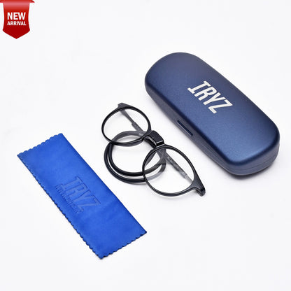 Oval Hang In Neck Reading Glasses With Flexible Head Band.
