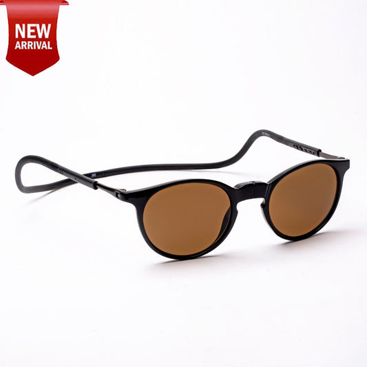 Oval - Black Frame -Magnetic Sunglasses