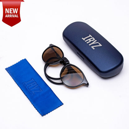 Oval - Black Frame -Magnetic Sunglasses