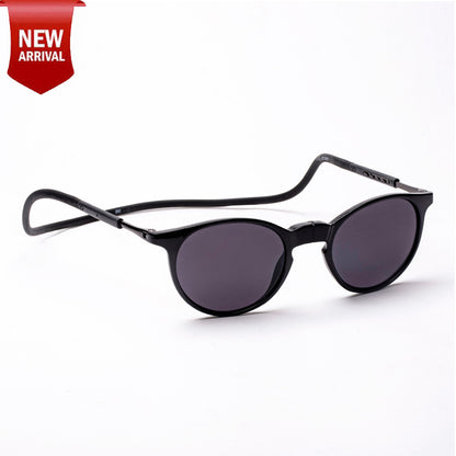 Oval - Black Frame -Magnetic Sunglasses