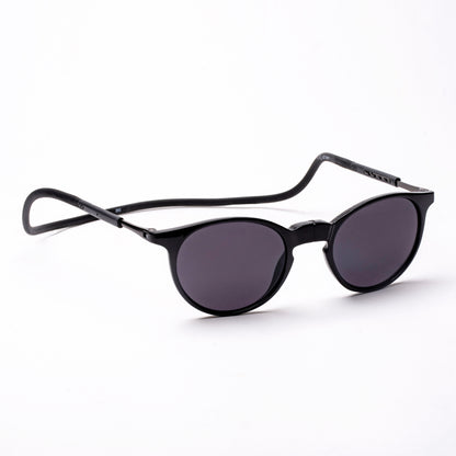 Oval - Black Frame -Magnetic Sunglasses