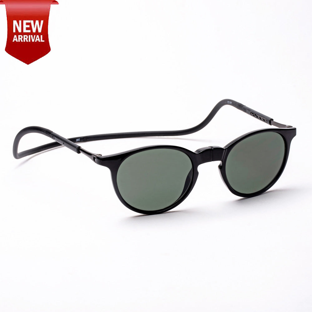 Oval - Black Frame -Magnetic Sunglasses