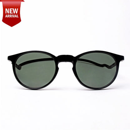 Oval - Black Frame -Magnetic Sunglasses